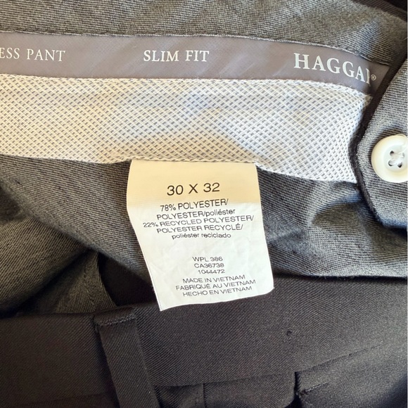 Haggar Men's Elegant Black Slim Fit Dress Pants | 30x32 - Picture 3 of 3